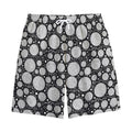 Black And White Yarn Pattern Print Cotton Shorts