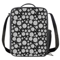 Black And White Yarn Pattern Print Crossbody Lunch Bag
