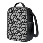 Black And White Yarn Pattern Print Crossbody Lunch Bag