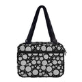 Black And White Yarn Pattern Print Double Strap Bible Bag