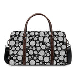 Black And White Yarn Pattern Print Duffle Bag