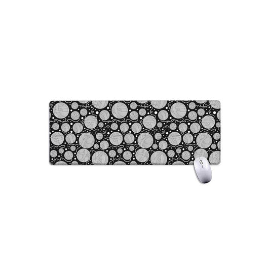 Black And White Yarn Pattern Print Extended Mouse Pad