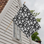 Black And White Yarn Pattern Print House Flag