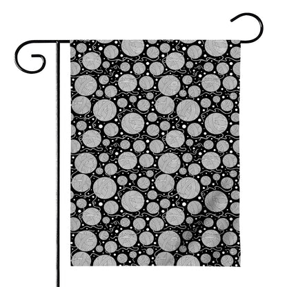 Black And White Yarn Pattern Print House Flag