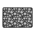 Black And White Yarn Pattern Print Kitchen Mat
