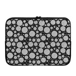Black And White Yarn Pattern Print Laptop Sleeve