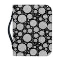 Black And White Yarn Pattern Print Leather Bible Cover