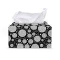 Black And White Yarn Pattern Print Leather Tissue Box Cover