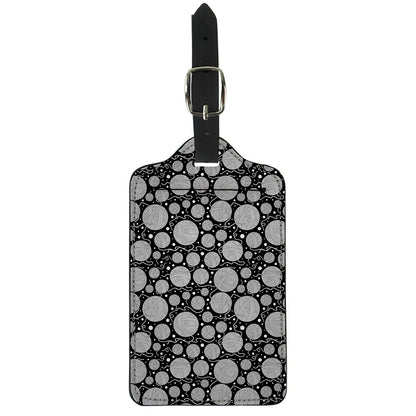 Black And White Yarn Pattern Print Luggage Tag