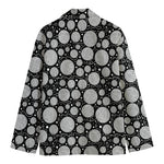Black And White Yarn Pattern Print Men's Blazer