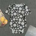 Black And White Yarn Pattern Print Men's Bodysuit