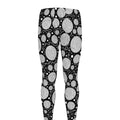 Black And White Yarn Pattern Print Men's Leggings