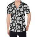 Black And White Yarn Pattern Print Men's Shirt