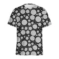 Black And White Yarn Pattern Print Men's Athletic T-Shirt