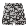 Black And White Yarn Pattern Print Men's Swim Trunks