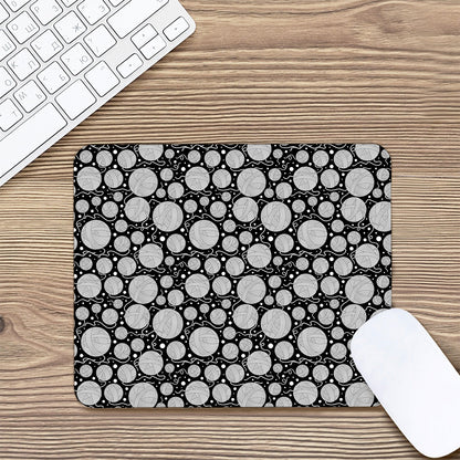 Black And White Yarn Pattern Print Mouse Pad