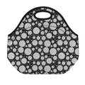 Black And White Yarn Pattern Print Neoprene Lunch Bag