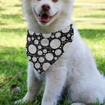 Black And White Yarn Pattern Print Over The Collar Dog Bandana