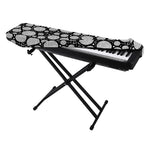 Black And White Yarn Pattern Print Piano Keyboard Cover