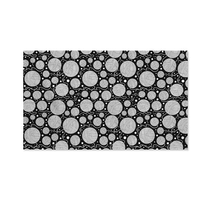 Black And White Yarn Pattern Print Polyester Flag