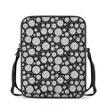 Black And White Yarn Pattern Print Rectangular Crossbody Bag