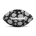 Black And White Yarn Pattern Print Rugby Ball