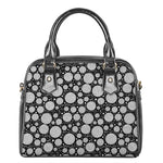 Black And White Yarn Pattern Print Shoulder Handbag
