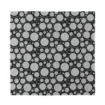 Black And White Yarn Pattern Print Silk Bandana