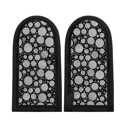 Black And White Yarn Pattern Print Skillet Handle Cover