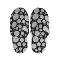 Black And White Yarn Pattern Print Slippers