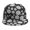 Black And White Yarn Pattern Print Snapback Cap