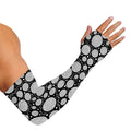 Black And White Yarn Pattern Print Sun Protection Arm Sleeves