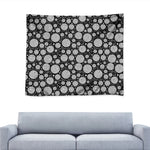 Black And White Yarn Pattern Print Tapestry