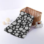 Black And White Yarn Pattern Print Towel