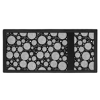 Black And White Yarn Pattern Print Trifold Wallet