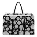 Black And White Yarn Pattern Print Utility Tote Bag
