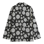 Black And White Yarn Pattern Print Women's Blazer