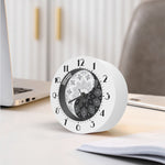 Black And White Yin Yang Mandala Print Alarm Clock