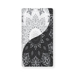 Black And White Yin Yang Mandala Print Baby Crib Sheet