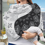 Black And White Yin Yang Mandala Print Baby Seat Cover