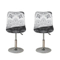 Black And White Yin Yang Mandala Print Bar Stool Covers