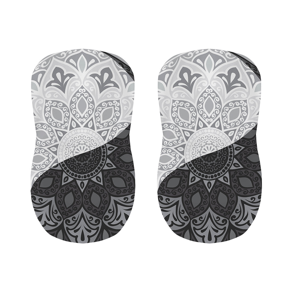 Black And White Yin Yang Mandala Print Bar Stool Covers