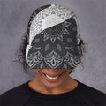 Black And White Yin Yang Mandala Print Baseball Cap