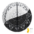 Black And White Yin Yang Mandala Print Basketball
