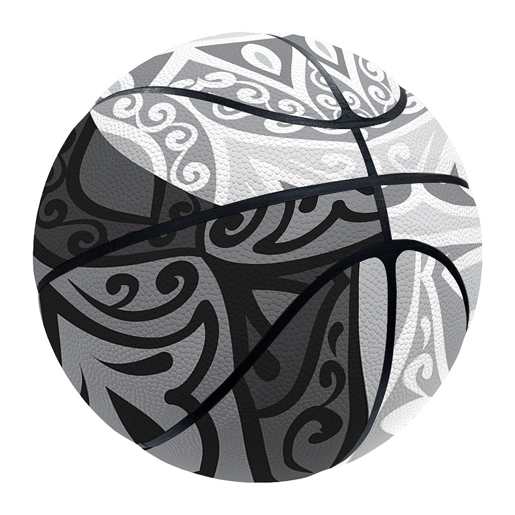 Black And White Yin Yang Mandala Print Basketball
