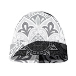 Black And White Yin Yang Mandala Print Beanie