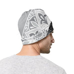 Black And White Yin Yang Mandala Print Beanie