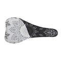 Black And White Yin Yang Mandala Print Bicycle Seat Cover