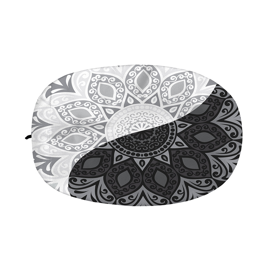 Black And White Yin Yang Mandala Print Car Side Mirror Covers