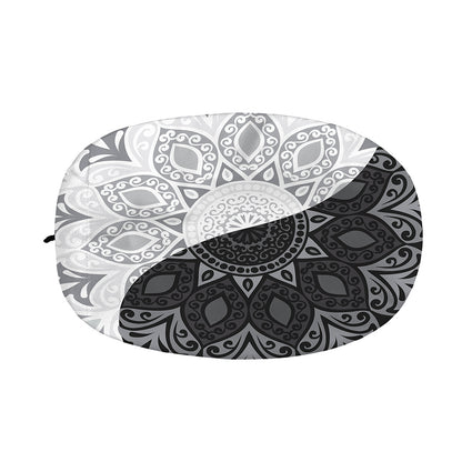 Black And White Yin Yang Mandala Print Car Side Mirror Covers